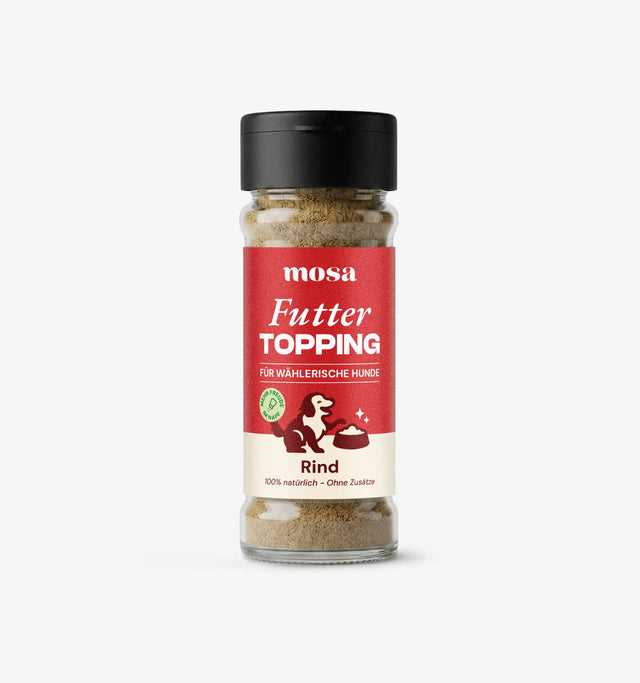 Mosa Know Rind Futter-Topping Hund – Mehr Appetit im Napf | mosa