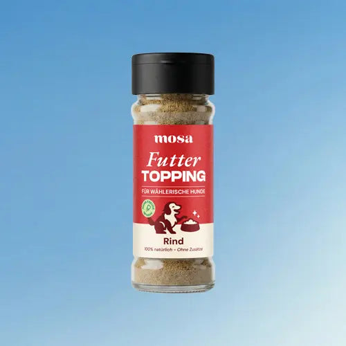Mosa Rind Futter-Topping Hund – Mehr Appetit im Napf | mosa